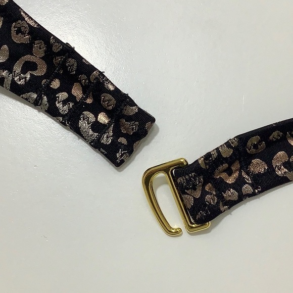 Victoria’s Secret bandeau metallic animal print bikini top size Medium EUC - Picture 8 of 11